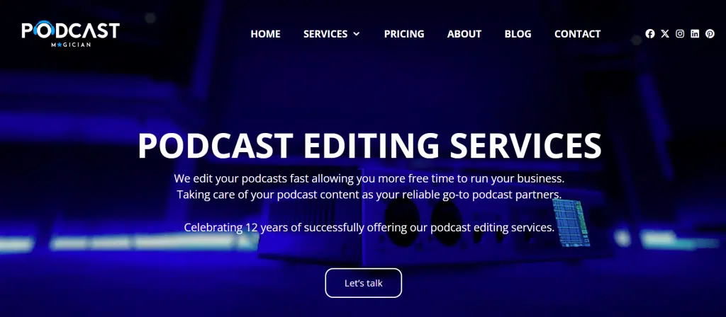 Podcast Magician, an option for a podcast editing service for doctors